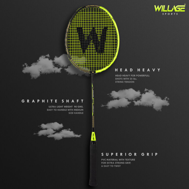 WillAge Carbon Graphite Shaft Badminton Racket | Excelsior 3000