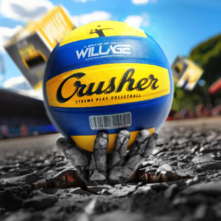 Willage Volleyball Ball Size 4 | Pasted Volley | Crusher (PU)