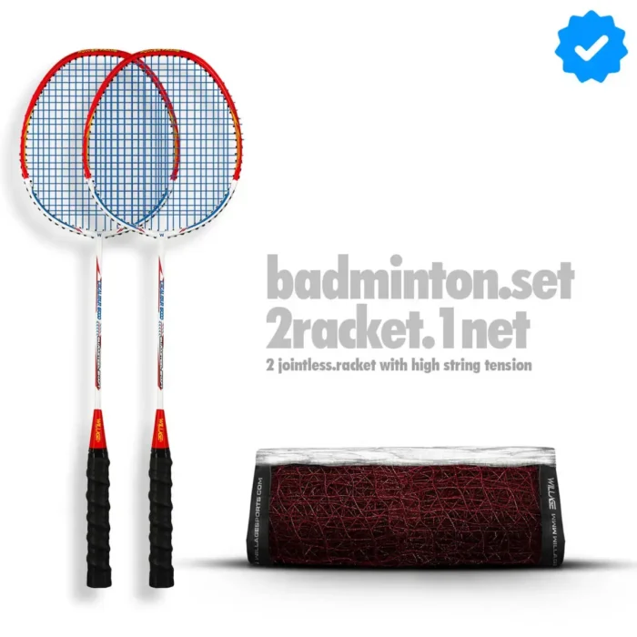 Willage Badminton Racket with Badminton Net